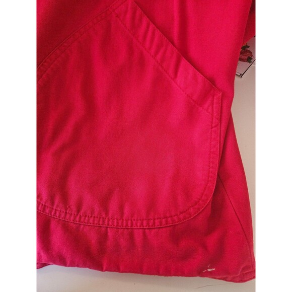 Vintage 90's Greatland oversized flannel lined chore barn jacket red S - Picture 8 of 10